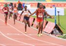 Nancy Kibet winning the under-20 women’s 800m race at Kip Keino Classic in Nairobi