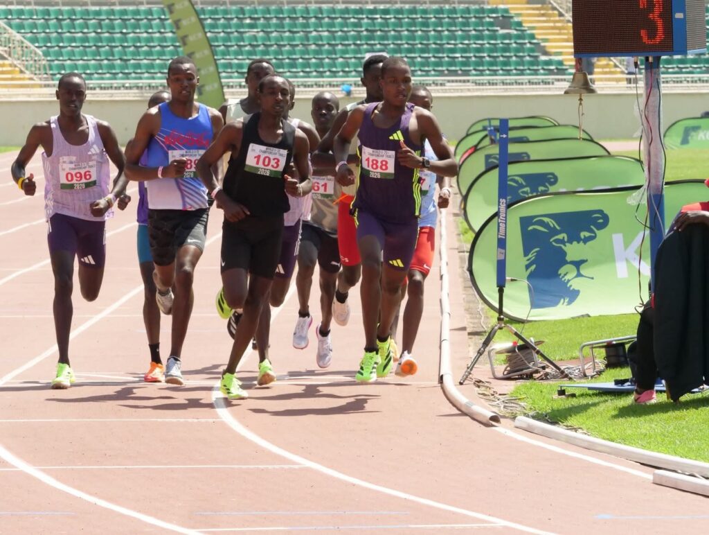 Wilson Chepkwech competing in the men’s 1500m final.