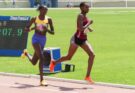 Caren Chepchirchir finishing second next to Josephine Sembeyo in the women’s 1500m at World Under-20 national trials.