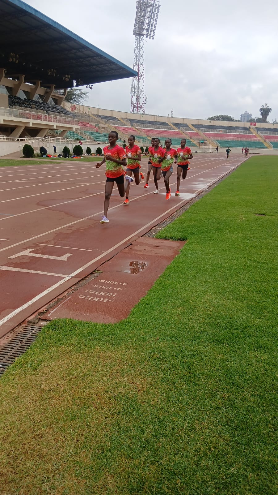 Team Kenya U20 athletes in speed training
