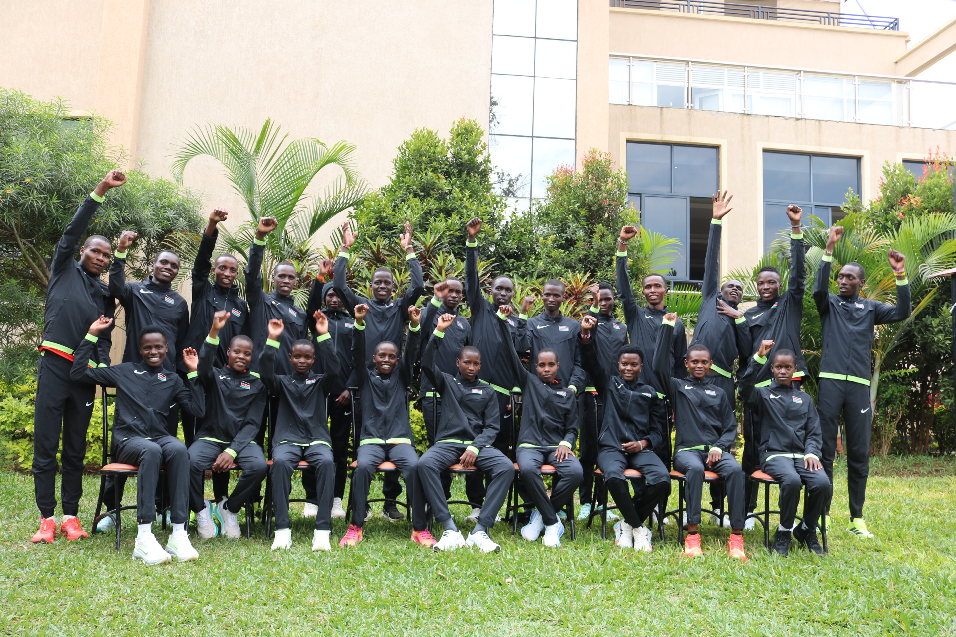 Team Kenya U20 athletes pose for a group photo