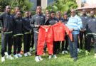 Barnaba Korir with Team Kenya U20 athletes